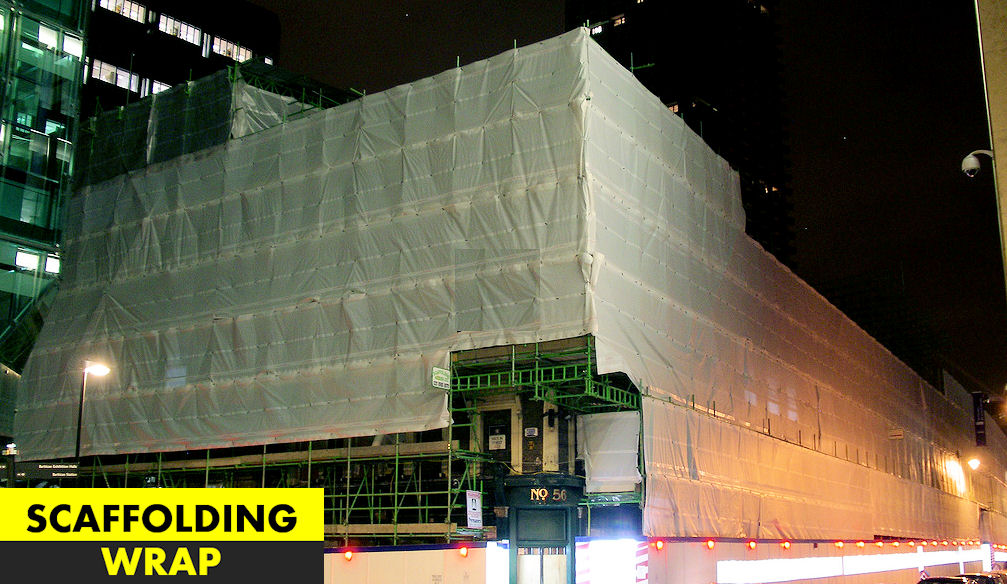 Poly Punched Scaffold Wrapping ALCO Construction Covers