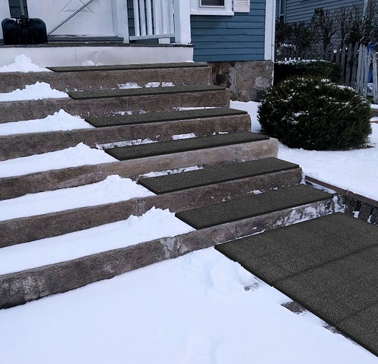 Photos Heated Exterior Stair Mats with Simple Decor