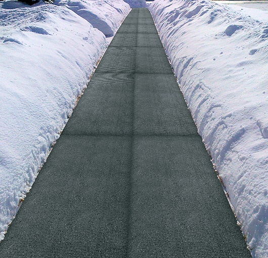 Snow Melting Mat, 10 x 30 inch, Heated Outdoor Mats for Winter Walkway,  No-Slip Rubber w/Power Cord 